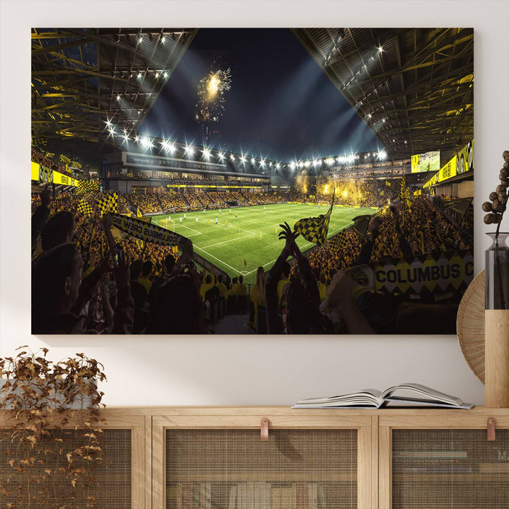 Columbus Crew Stadium Wall Art Canvas Print Lower Field Wall Art Print