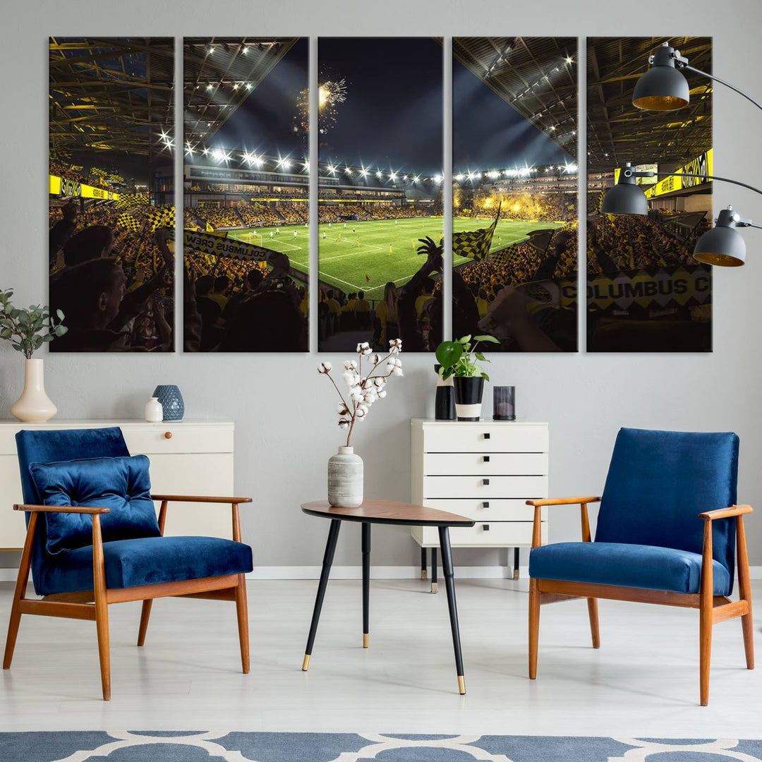 Columbus Crew Stadium Wall Art Canvas Print Lower Field Wall Art Print