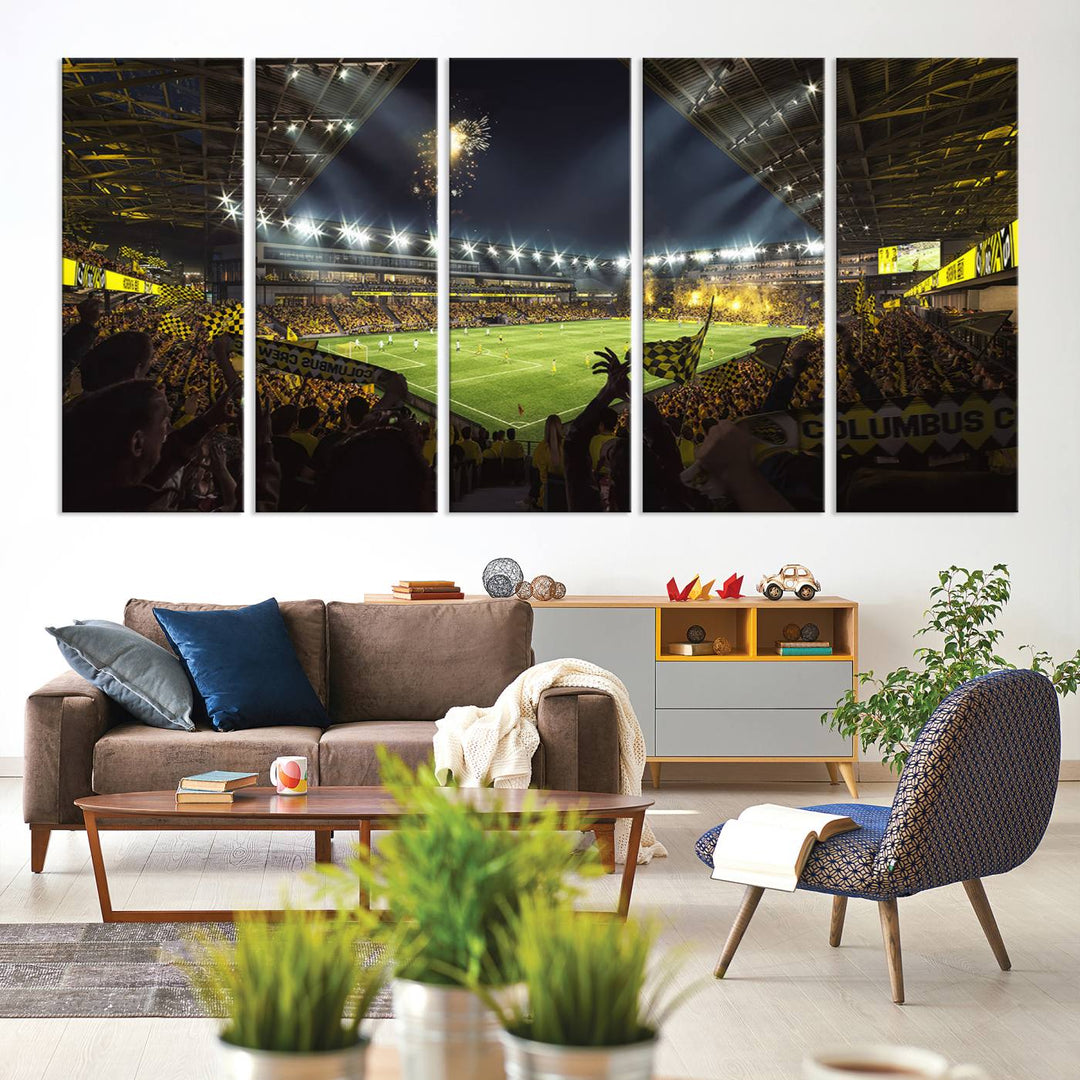 Columbus Crew Stadium Wall Art Canvas Print Lower Field Wall Art Print