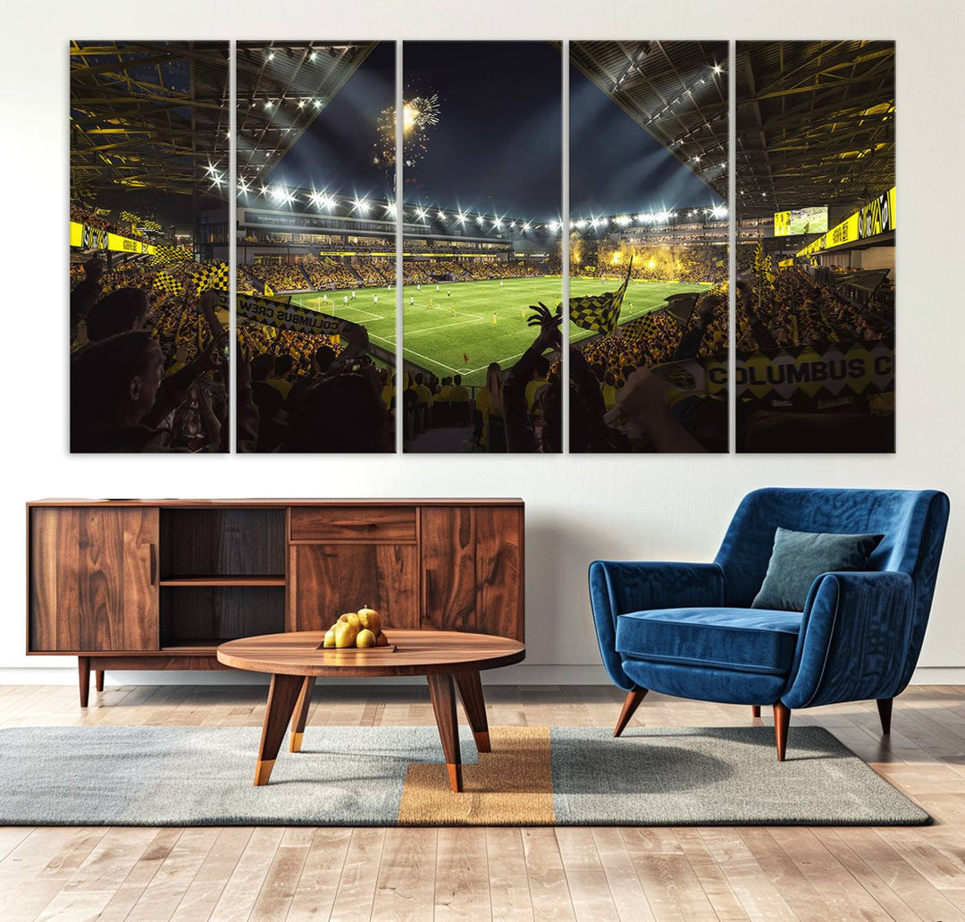 Columbus Crew Stadium Wall Art Canvas Print Lower Field Wall Art Print