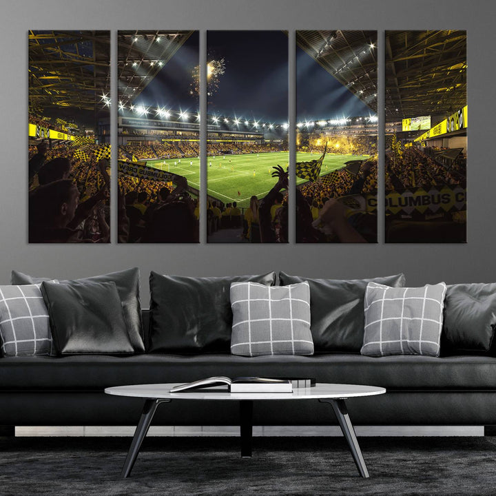 Columbus Crew Stadium Wall Art Canvas Print Lower Field Wall Art Print