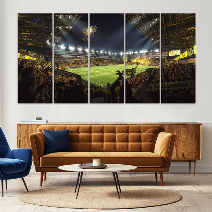 Columbus Crew Stadium Wall Art Canvas Print Lower Field Wall Art Print