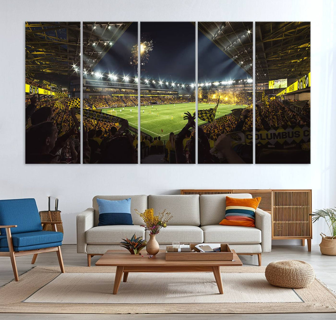 Columbus Crew Stadium Wall Art Canvas Print Lower Field Wall Art Print