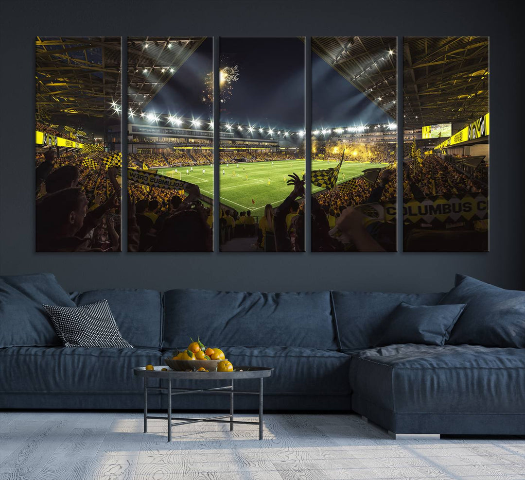 Columbus Crew Stadium Wall Art Canvas Print Lower Field Wall Art Print