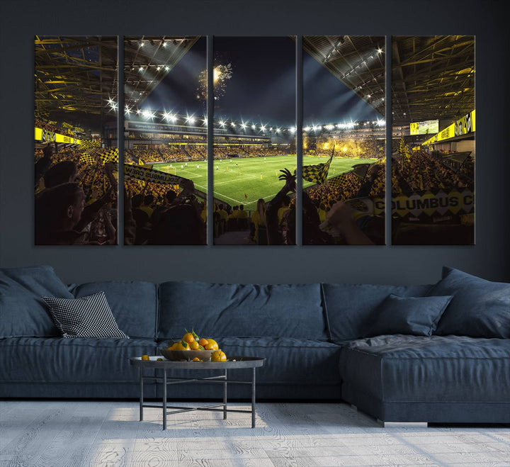 Columbus Crew Stadium Wall Art Canvas Print Lower Field Wall Art Print