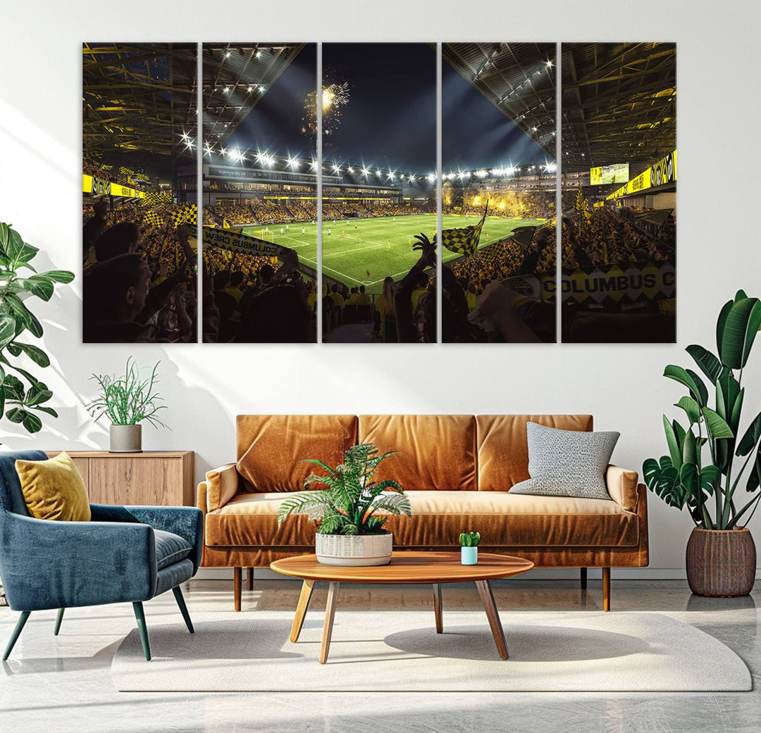 Columbus Crew Stadium Wall Art Canvas Print Lower Field Wall Art Print