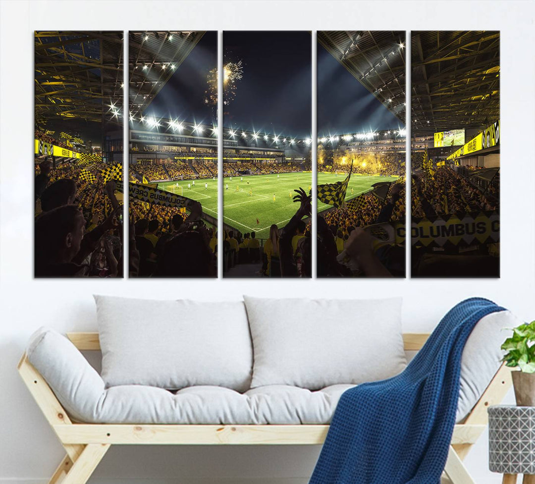 Columbus Crew Stadium Wall Art Canvas Print Lower Field Wall Art Print