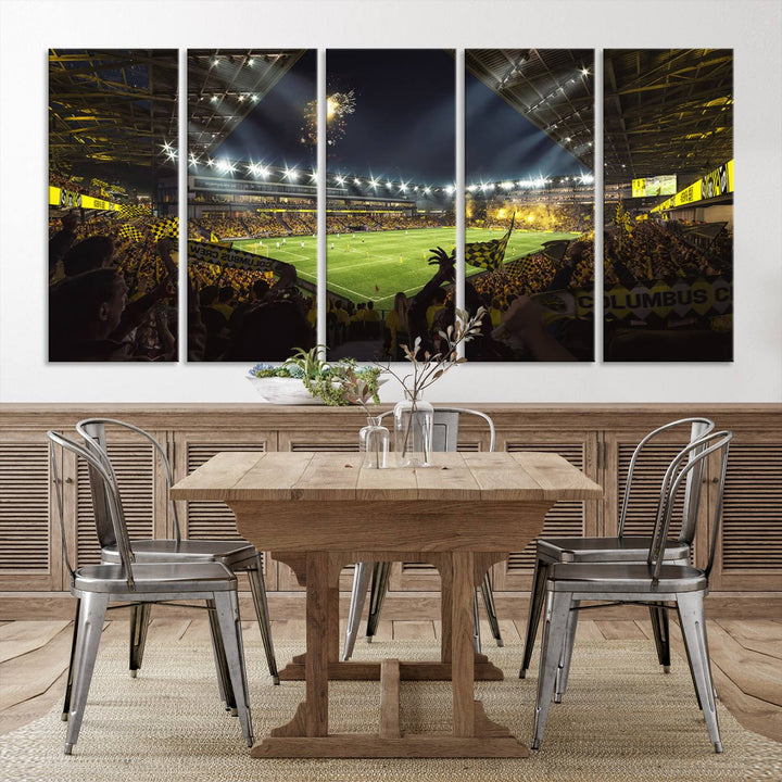 Columbus Crew Stadium Wall Art Canvas Print Lower Field Wall Art Print