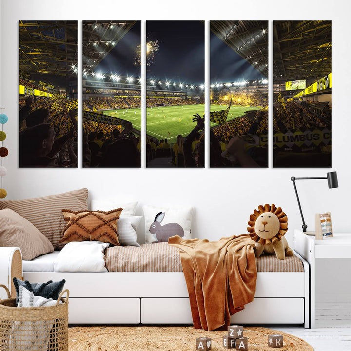 Columbus Crew Stadium Wall Art Canvas Print Lower Field Wall Art Print