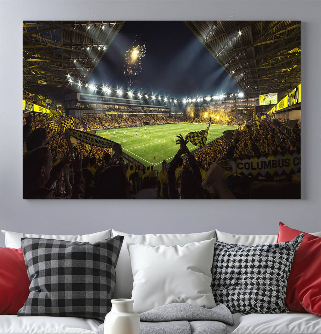 Columbus Crew Stadium Wall Art Canvas Print Lower Field Wall Art Print