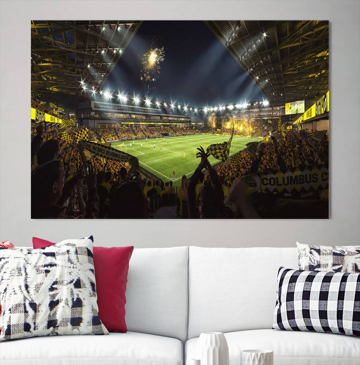 Columbus Crew Stadium Wall Art Canvas Print Lower Field Wall Art Print