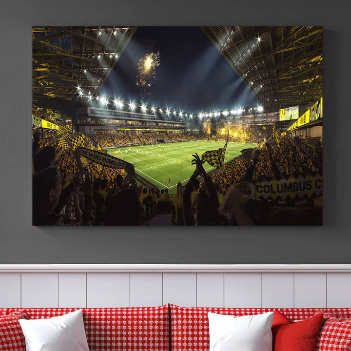 Columbus Crew Stadium Wall Art Canvas Print Lower Field Wall Art Print