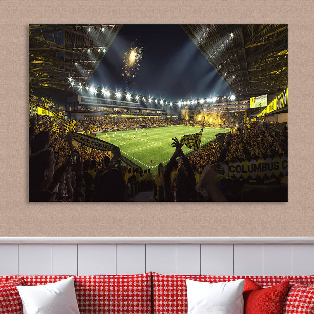 Columbus Crew Stadium Wall Art Canvas Print Lower Field Wall Art Print