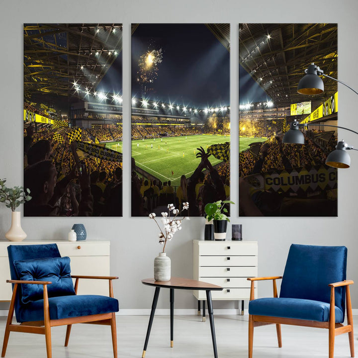 Columbus Crew Stadium Wall Art Canvas Print Lower Field Wall Art Print