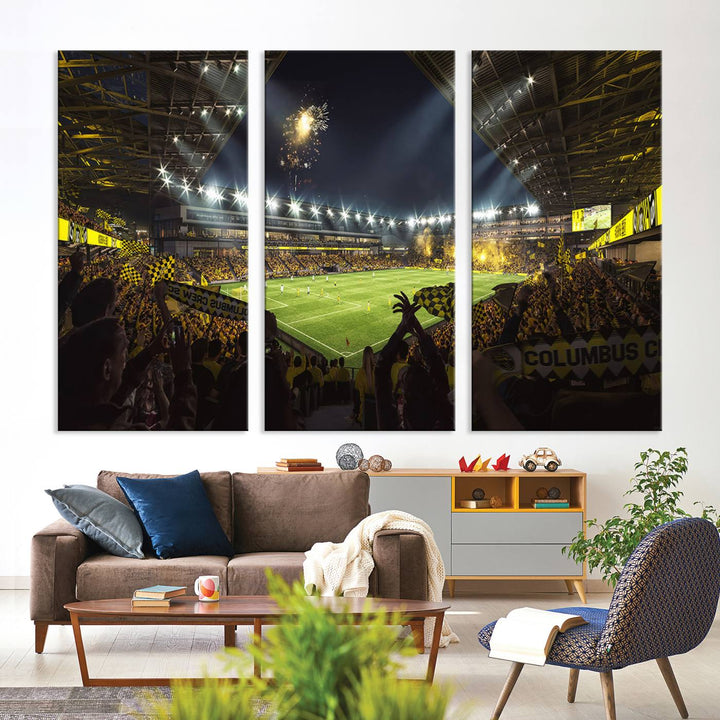 Columbus Crew Stadium Wall Art Canvas Print Lower Field Wall Art Print