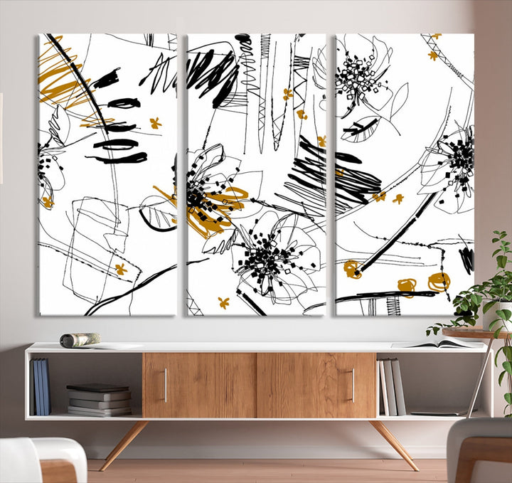 Contemporary Abstract Painting on Canvas Wall Art Print Framed Large Wall Decor