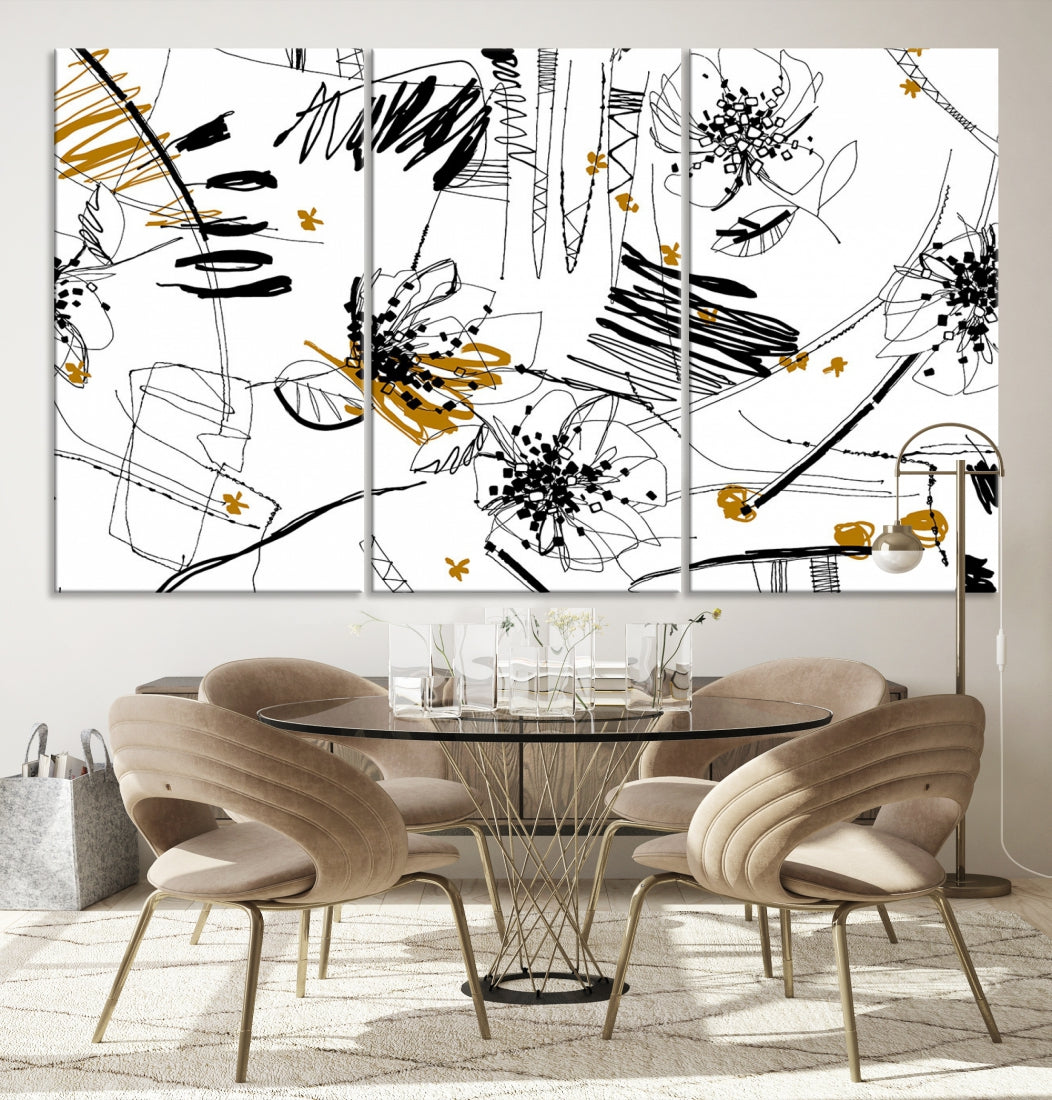 Contemporary Abstract Painting on Canvas Wall Art Print Framed Large Wall Decor