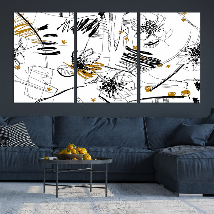 Contemporary Abstract Painting on Canvas Wall Art Print Framed Large Wall Decor