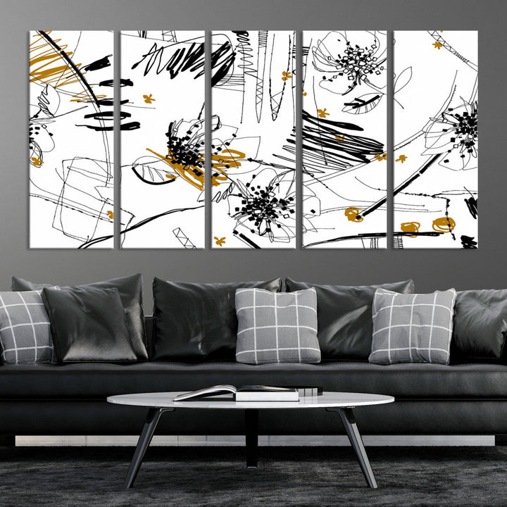 Contemporary Abstract Painting on Canvas Wall Art Print Framed Large Wall Decor