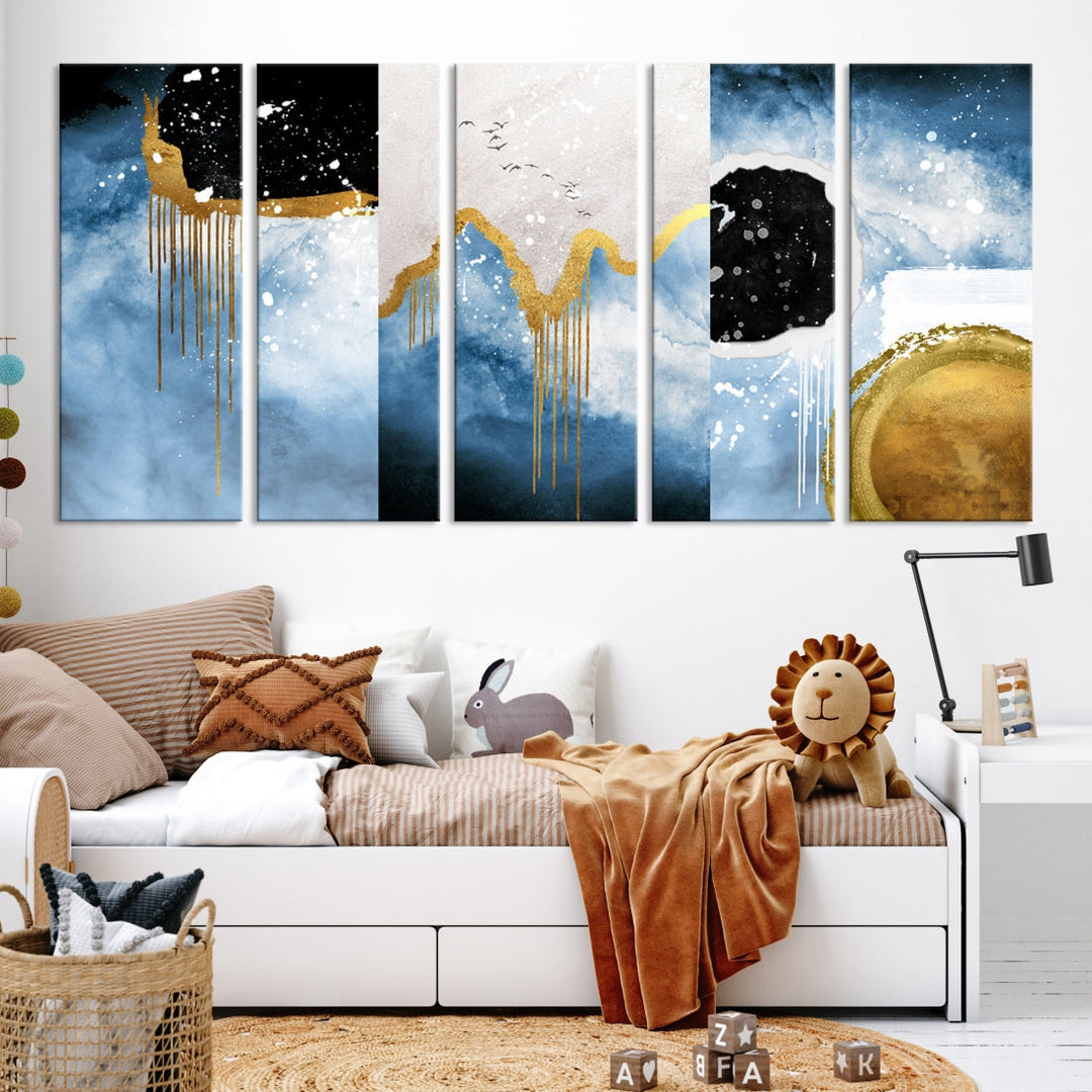 Contemporary Abstract Wall Art Print Modern Canvas Painting Ready to Hang