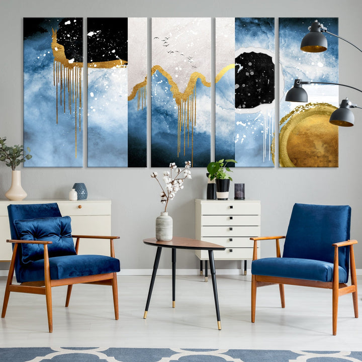 Contemporary Abstract Wall Art Print Modern Canvas Painting Ready to Hang