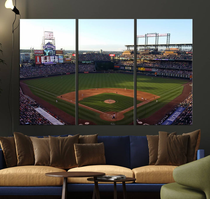 Coors Field Colorado Rockies Stadium Wall Art Canvas Print