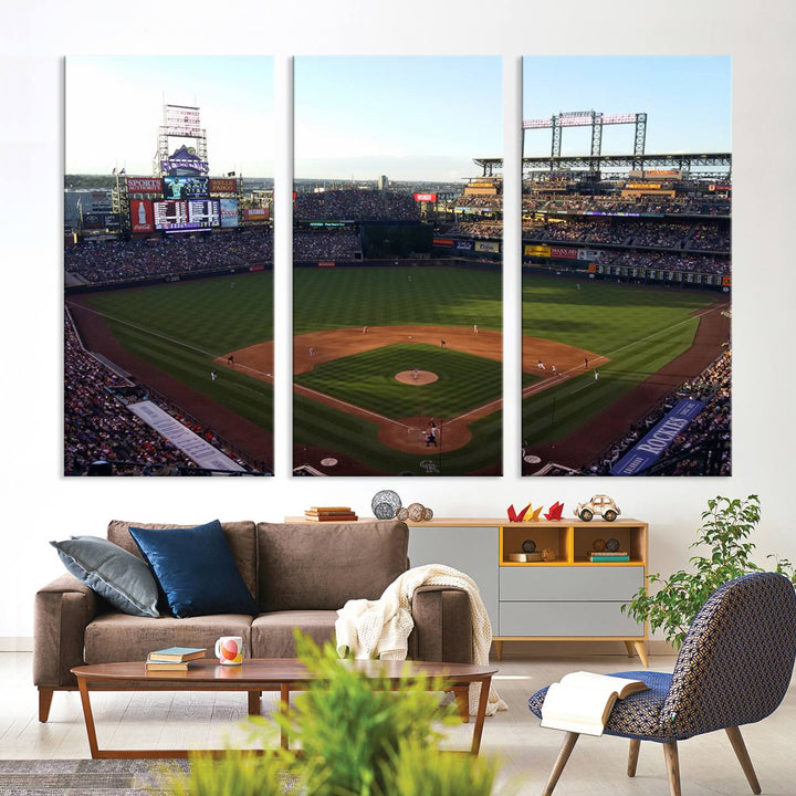 Coors Field Colorado Rockies Stadium Wall Art Canvas Print