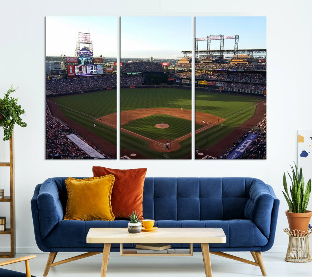 Coors Field Colorado Rockies Stadium Wall Art Canvas Print