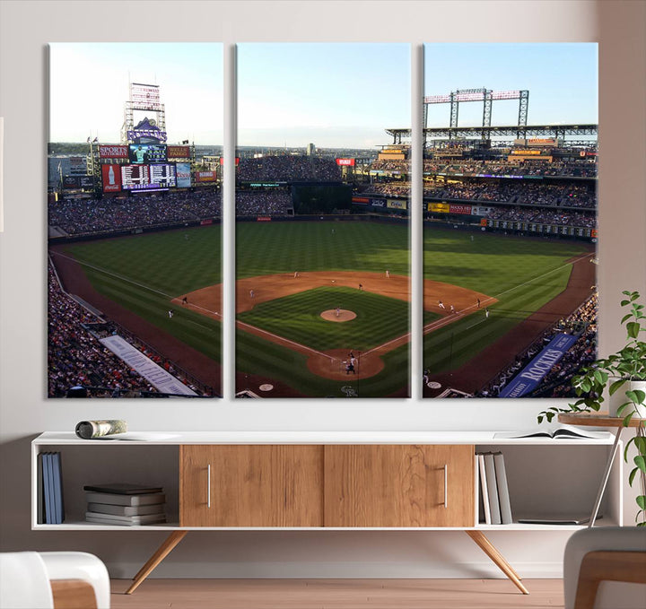 Coors Field Colorado Rockies Stadium Wall Art Canvas Print