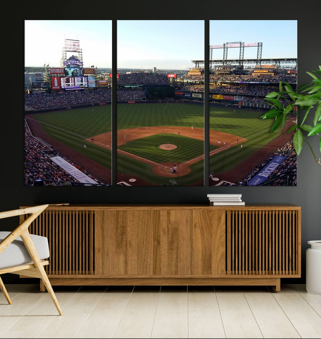 Coors Field Colorado Rockies Stadium Wall Art Canvas Print