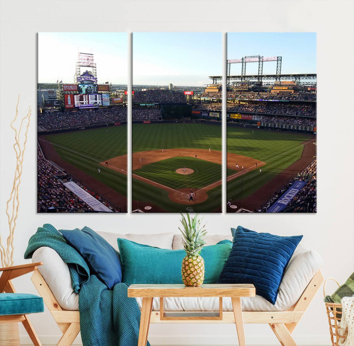 Coors Field Colorado Rockies Stadium Wall Art Canvas Print