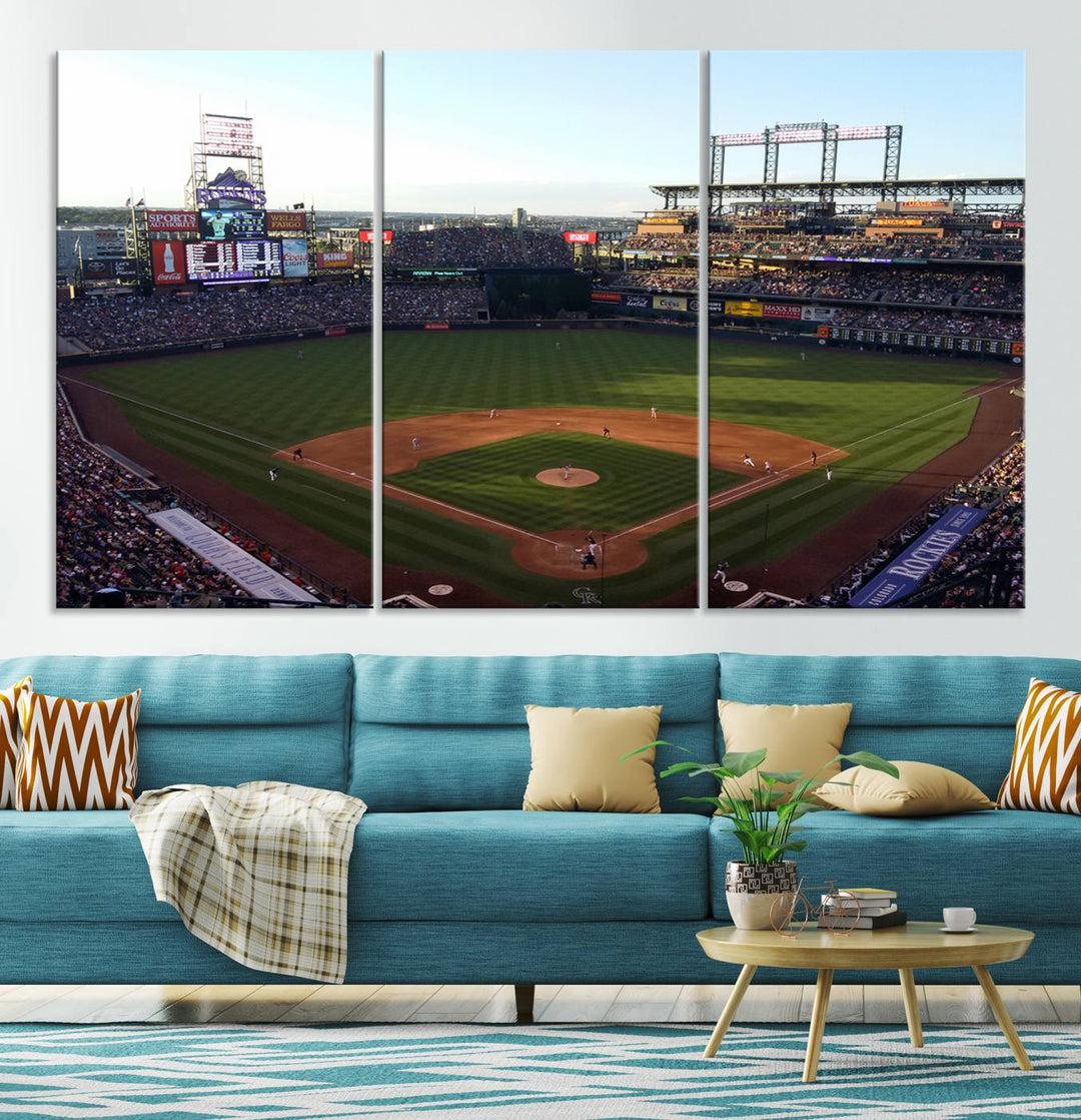 Coors Field Colorado Rockies Stadium Wall Art Canvas Print