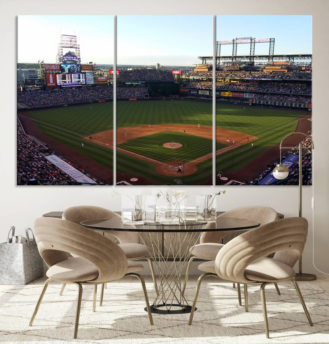 Coors Field Colorado Rockies Stadium Wall Art Canvas Print