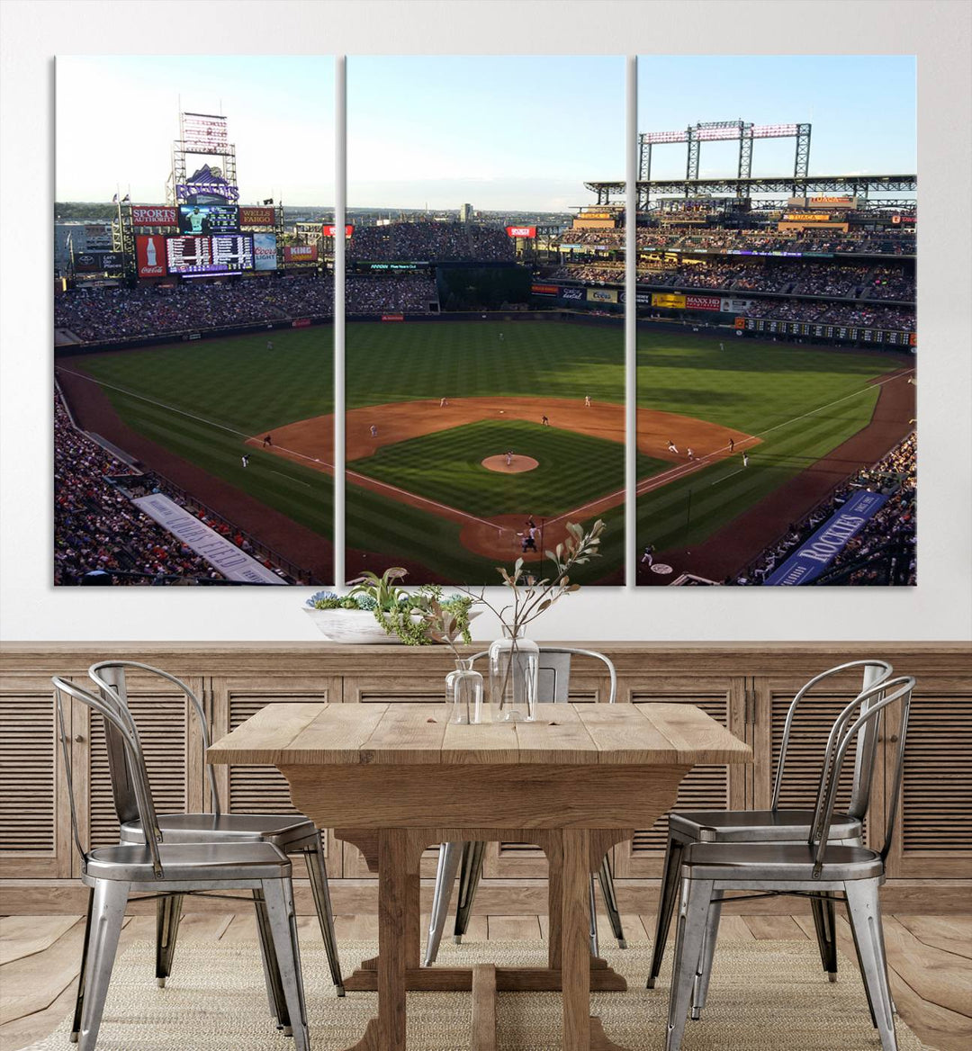 Coors Field Colorado Rockies Stadium Wall Art Canvas Print