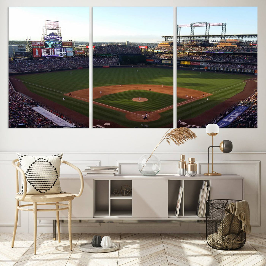 Coors Field Colorado Rockies Stadium Wall Art Canvas Print