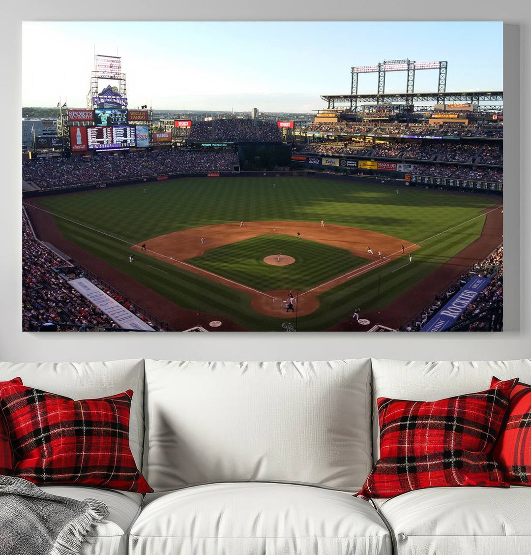 Coors Field Colorado Rockies Stadium Wall Art Canvas Print