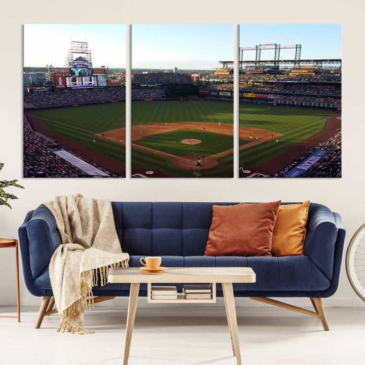 Coors Field Colorado Rockies Stadium Wall Art Canvas Print