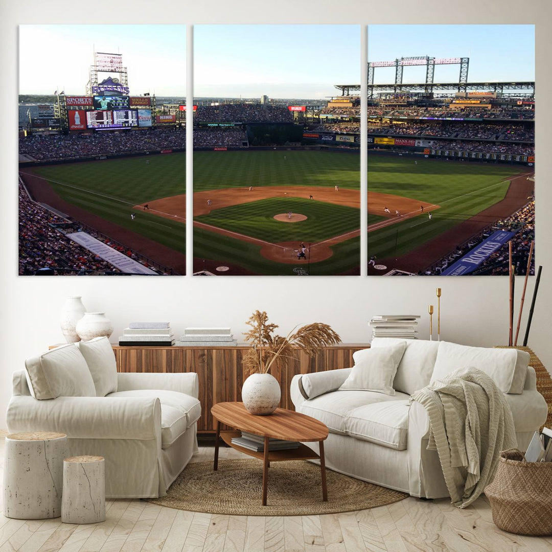 Coors Field Colorado Rockies Stadium Wall Art Canvas Print