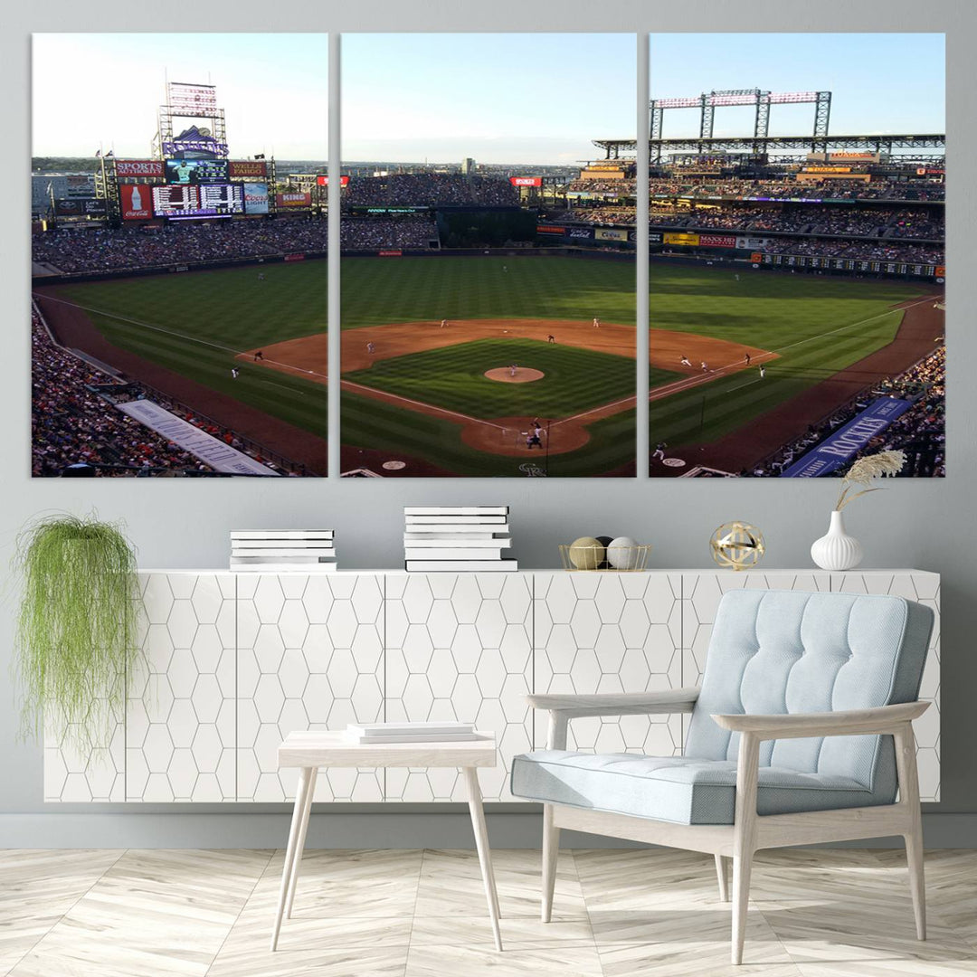 Coors Field Colorado Rockies Stadium Wall Art Canvas Print