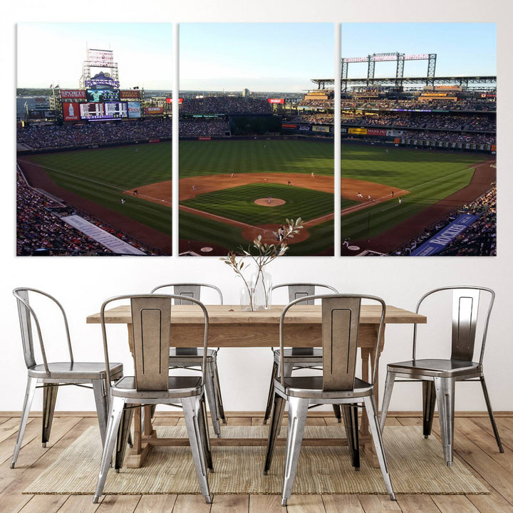 Coors Field Colorado Rockies Stadium Wall Art Canvas Print