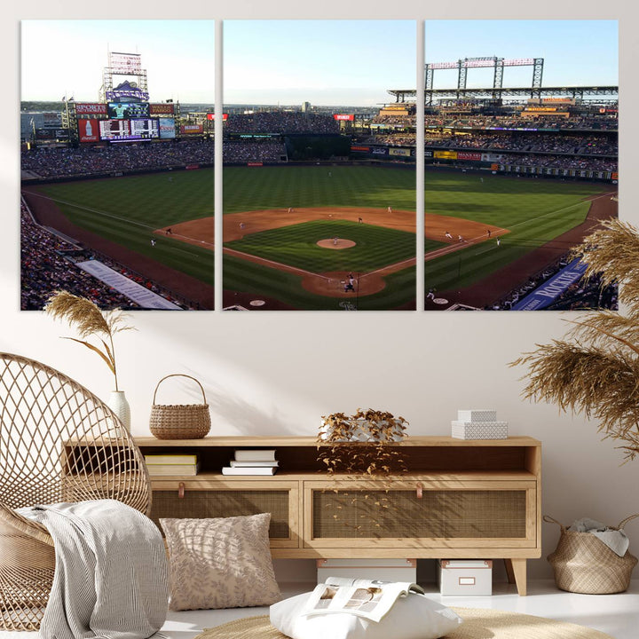 Coors Field Colorado Rockies Stadium Wall Art Canvas Print