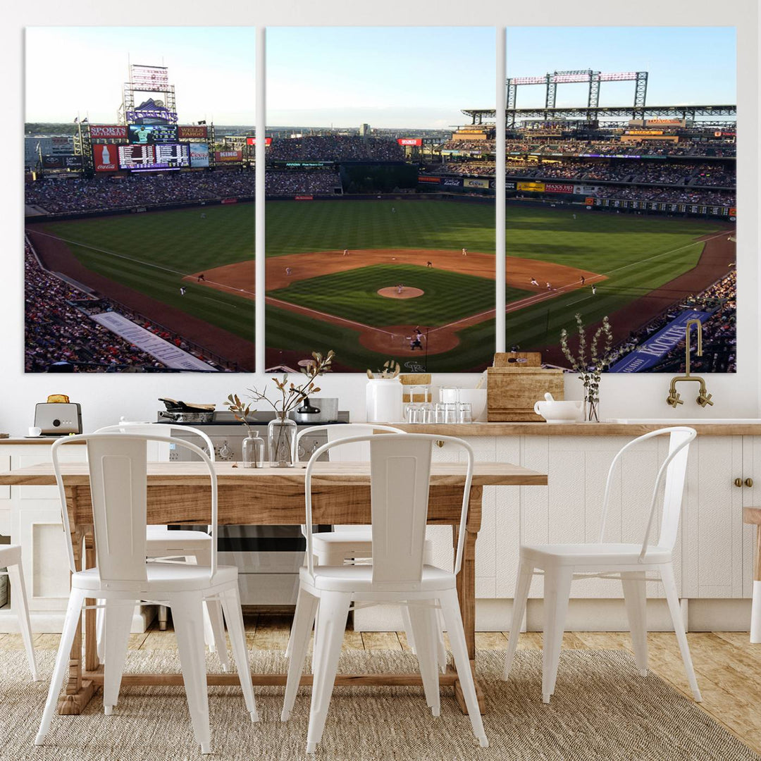 Coors Field Colorado Rockies Stadium Wall Art Canvas Print