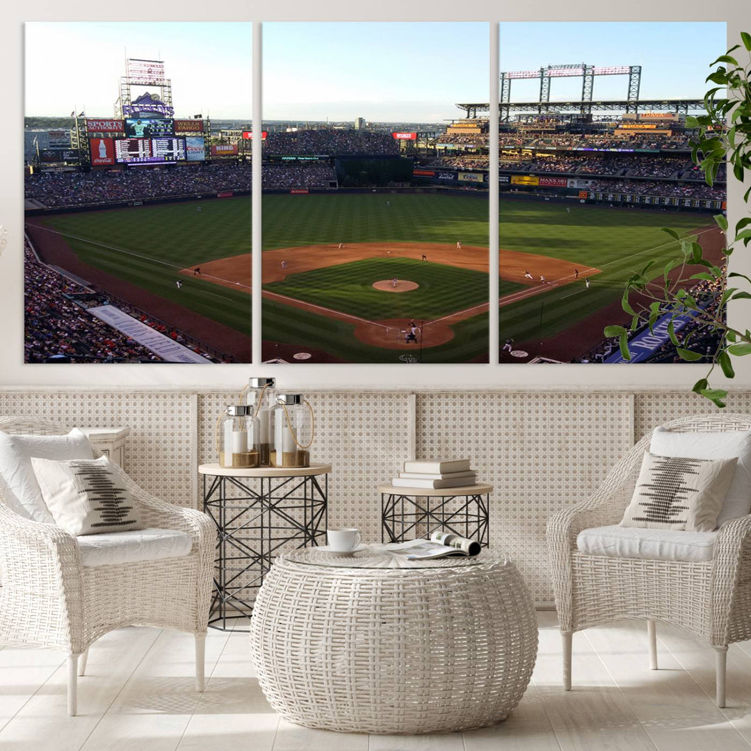 Coors Field Colorado Rockies Stadium Wall Art Canvas Print