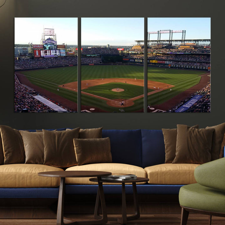 Coors Field Colorado Rockies Stadium Wall Art Canvas Print