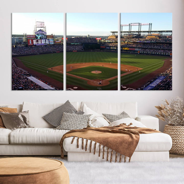 Coors Field Colorado Rockies Stadium Wall Art Canvas Print