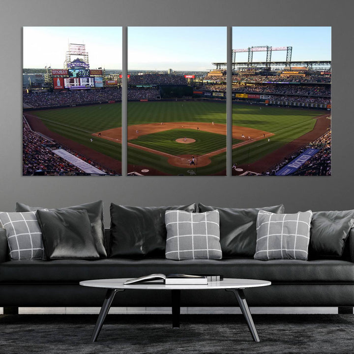 Coors Field Colorado Rockies Stadium Wall Art Canvas Print