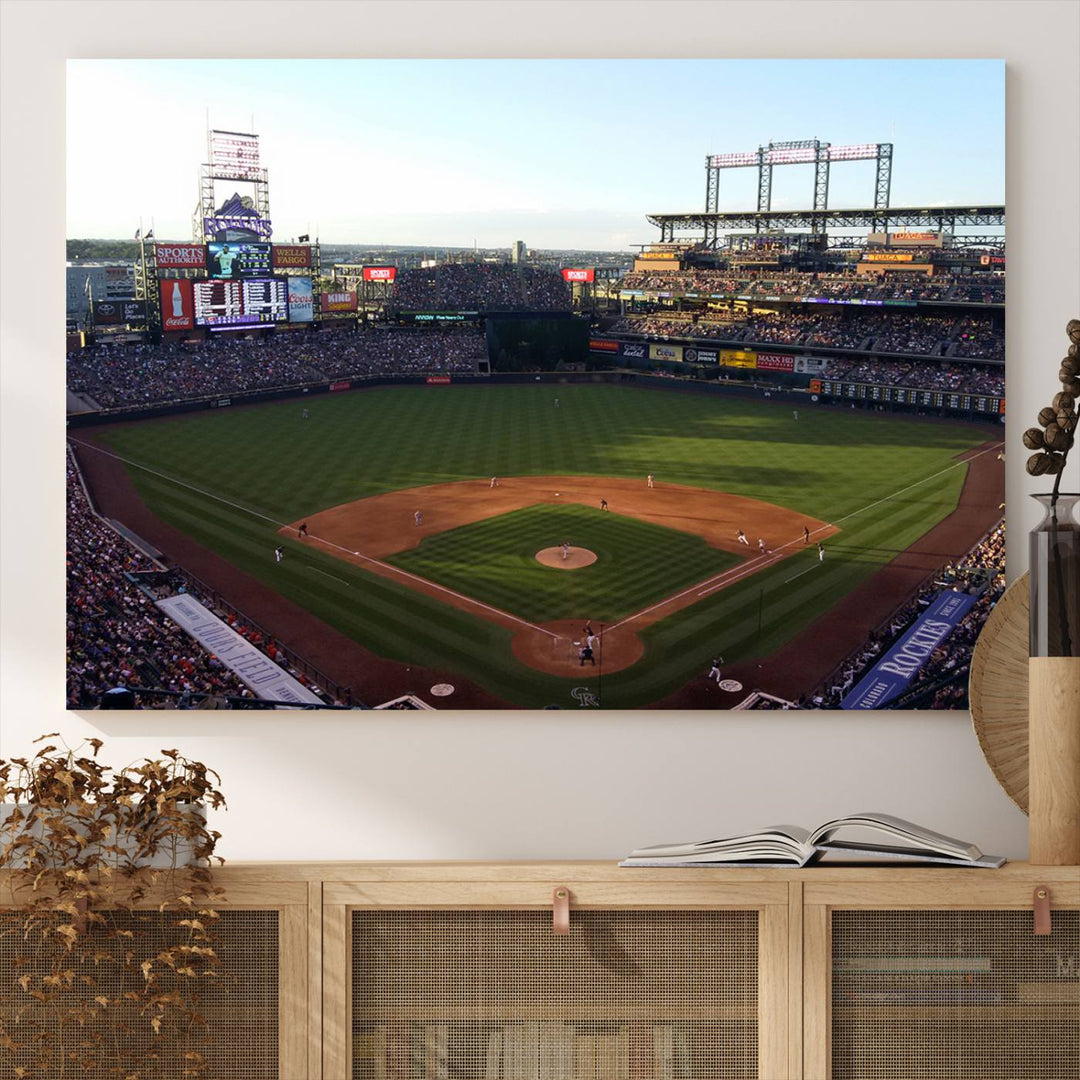 Coors Field Colorado Rockies Stadium Wall Art Canvas Print