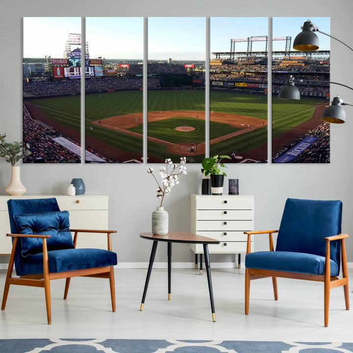 Coors Field Colorado Rockies Stadium Wall Art Canvas Print