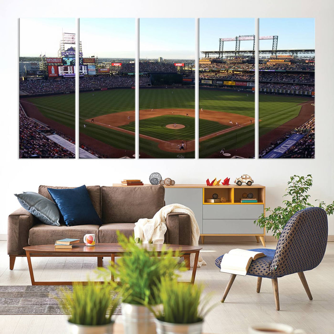 Coors Field Colorado Rockies Stadium Wall Art Canvas Print