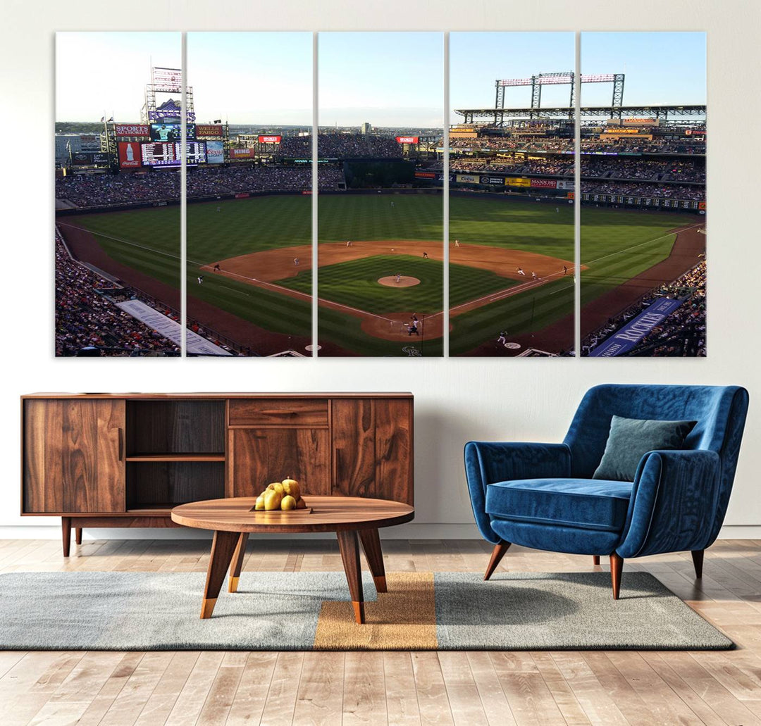 Coors Field Colorado Rockies Stadium Wall Art Canvas Print